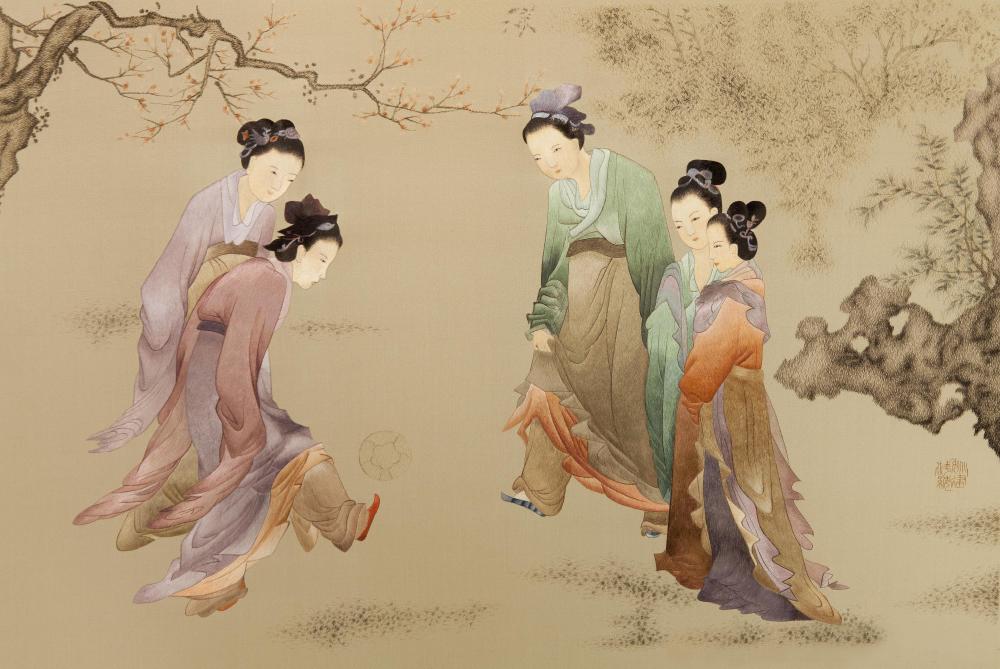 宋代蹴鞠的魅力,南宋女子蹴鞠