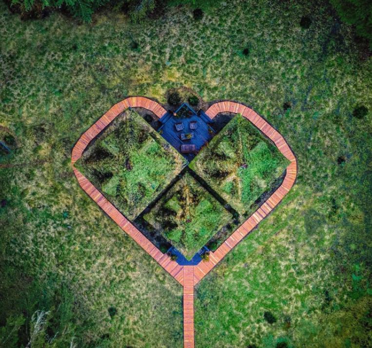 两位情侣在森林中搭个帐篷,一对情侣在大山深处打造的家