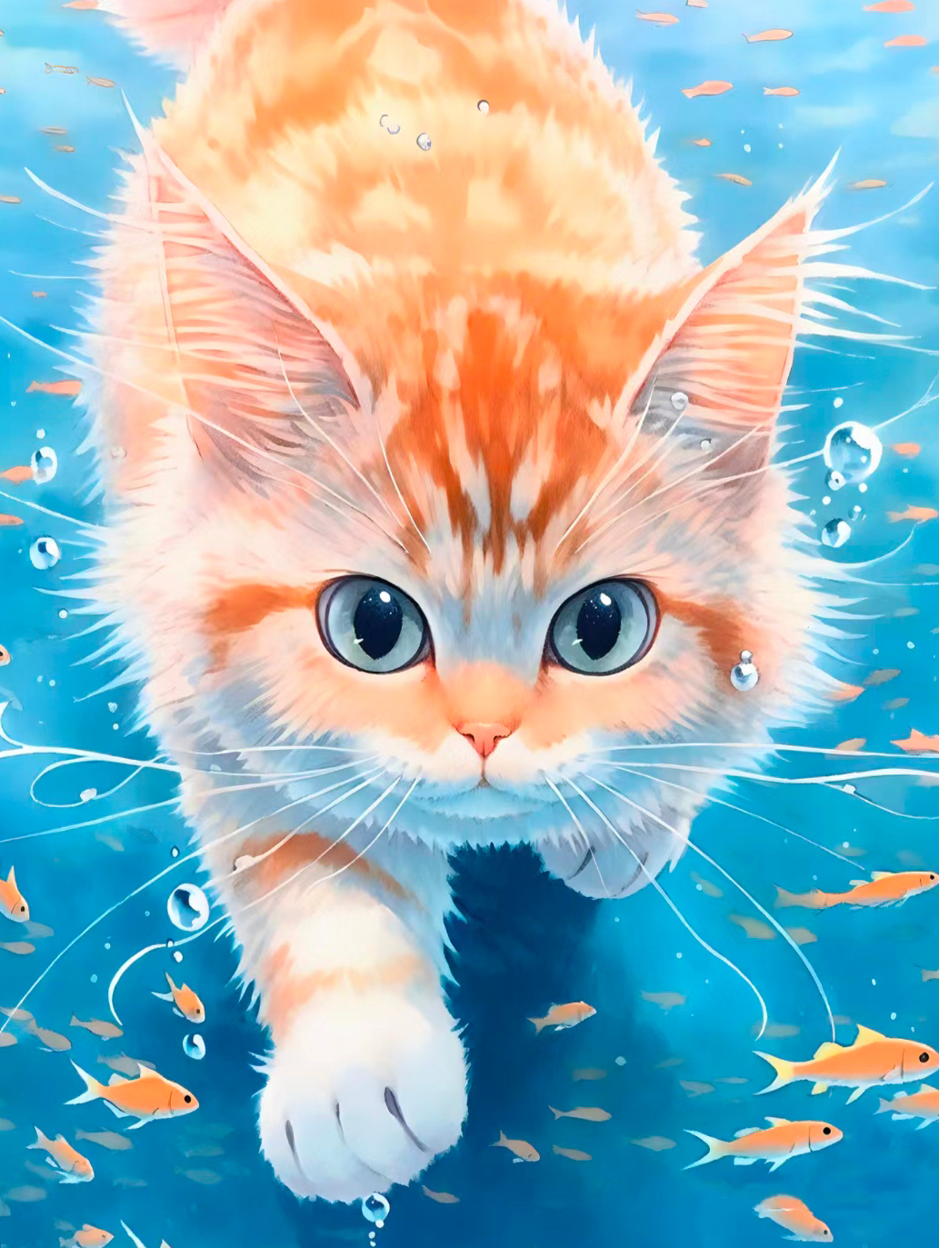 猫咪高清壁纸4k全屏60帧,萌萌哒粉色花篮里的猫咪图片壁纸