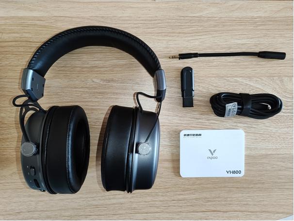 雷柏VH800双模无线RGB游戏耳机,头戴式耳机蓝牙雷柏vh800