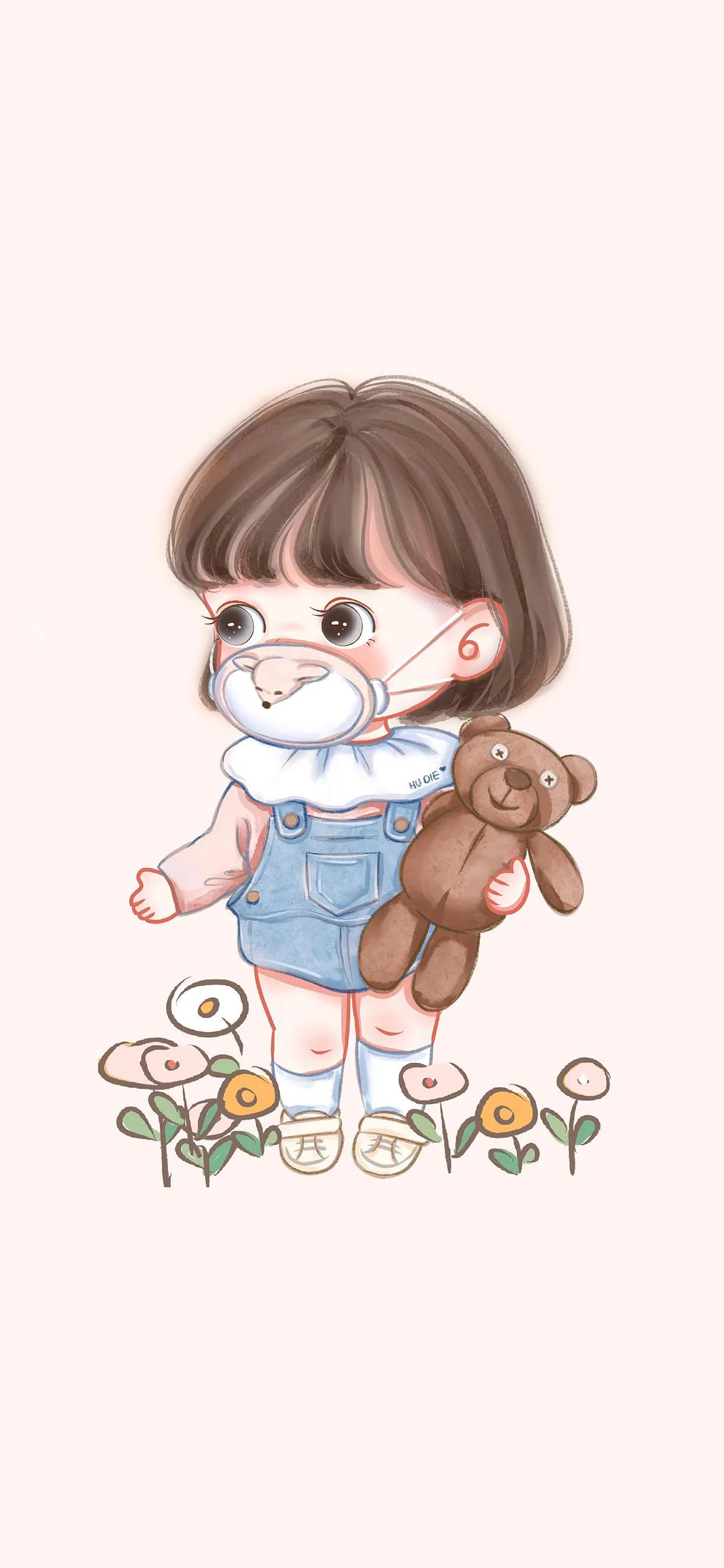 萌娃壁纸q宝,可爱q版萌娃手绘壁纸