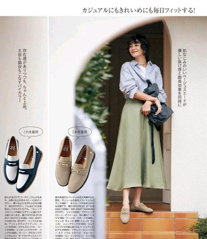 鞋子搭裙子显脚小乐福鞋,棕色格子学院风连衣短裙配乐福鞋