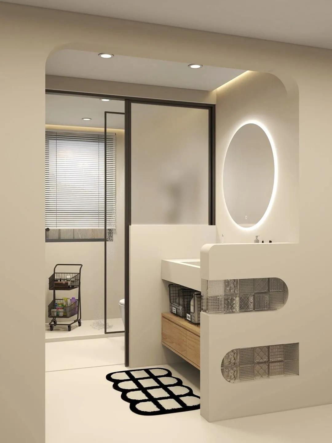 卫生间玻璃隔断做多高,2024年卫生间玻璃隔断最流行款式