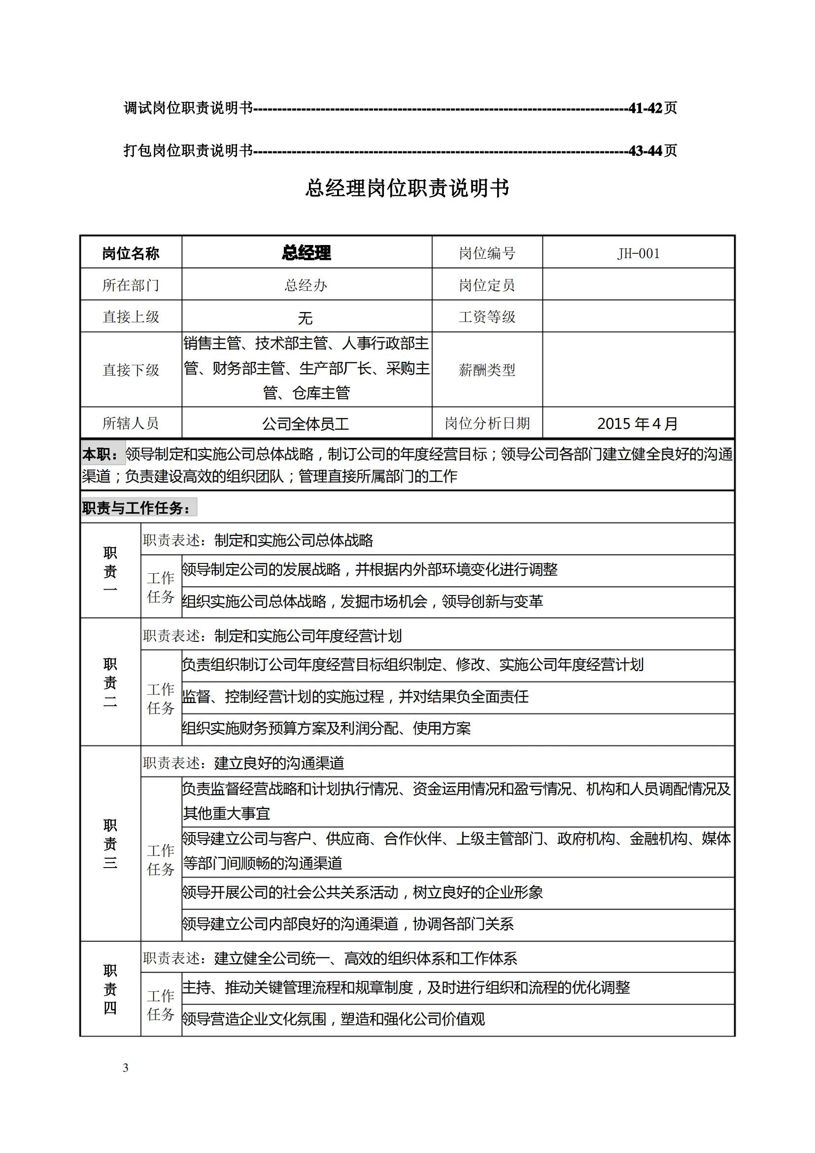 岗位职责说明书完整版书籍,岗位说明书编写的完整流程
