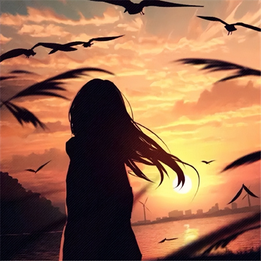 伤感风景卡通背影图片,唯美背影卡通图片治愈图集