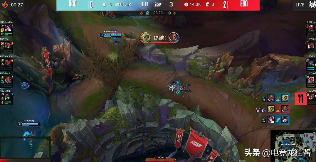 meiko和小虎八强赛,rng输edg小虎赛后采访