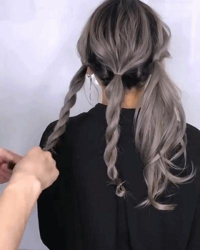 简单又酷又飒的发型中长发编发,干脆利索的中长发编发