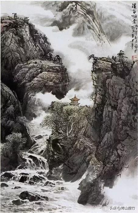 集名家精品山水画70幅欣赏,陈学良山水画精品欣赏40幅