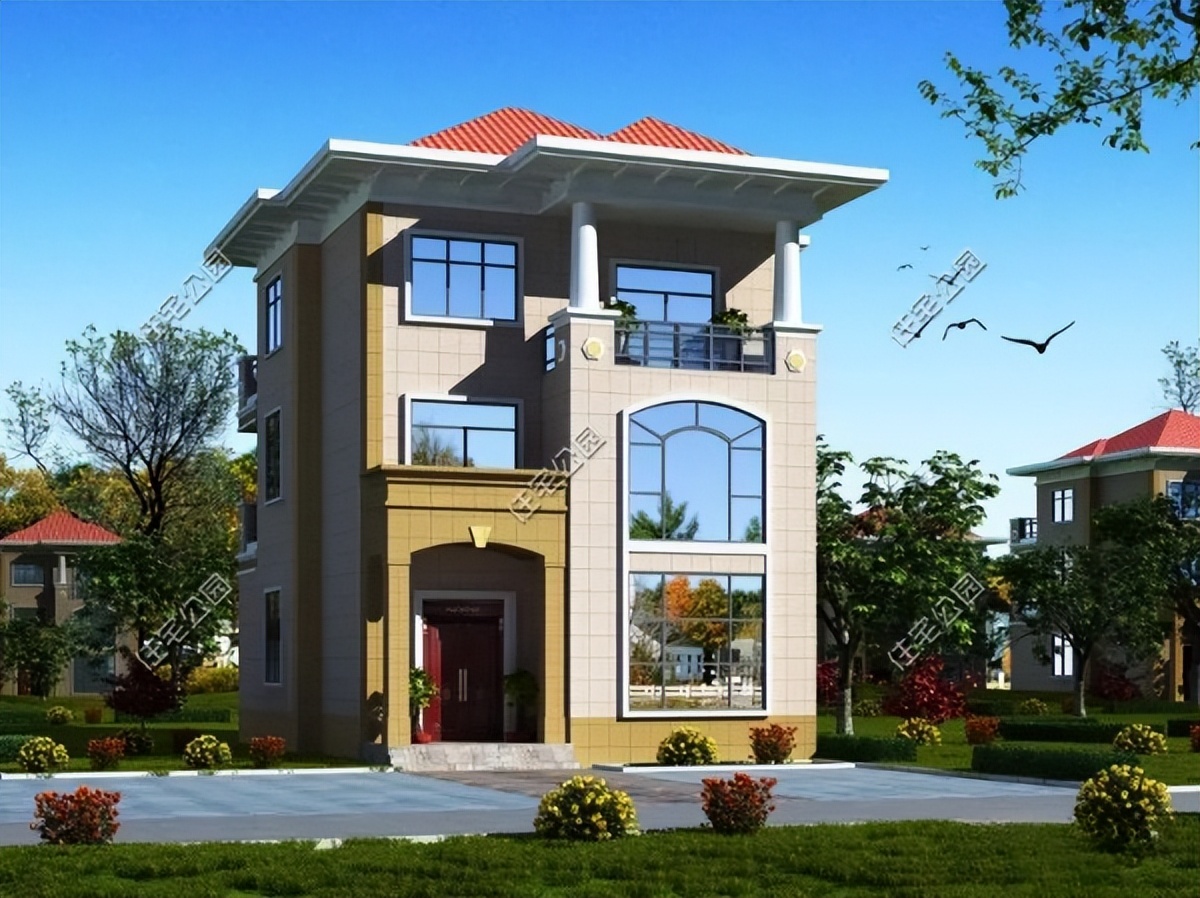 90平米三层自建房设计图20万,农村自建房三层带神位造价20万