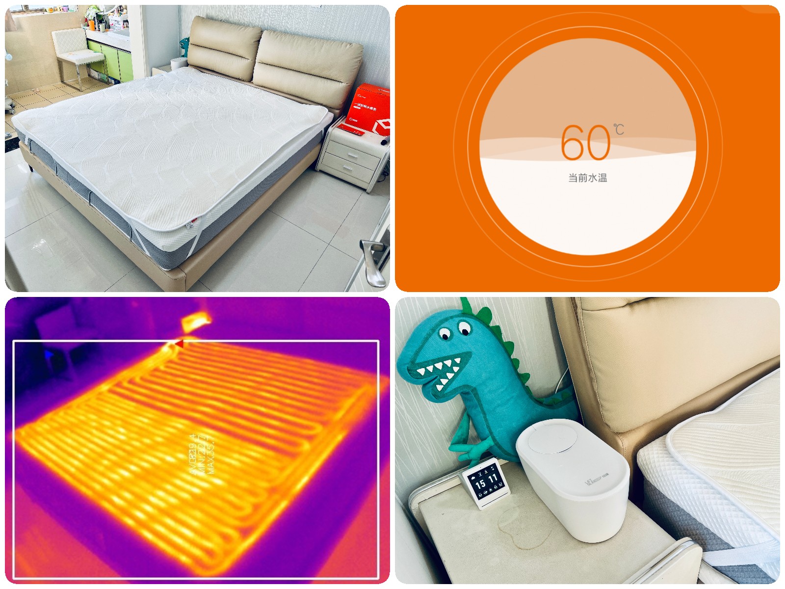 地暖垫取暖测评,智能恒温水暖毯冬天暖床神器