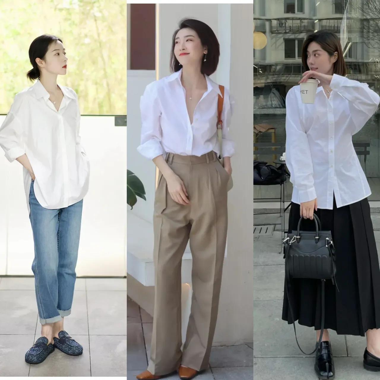 白衬衫到底怎么穿才不老气,白衬衫怎样穿出来时髦感