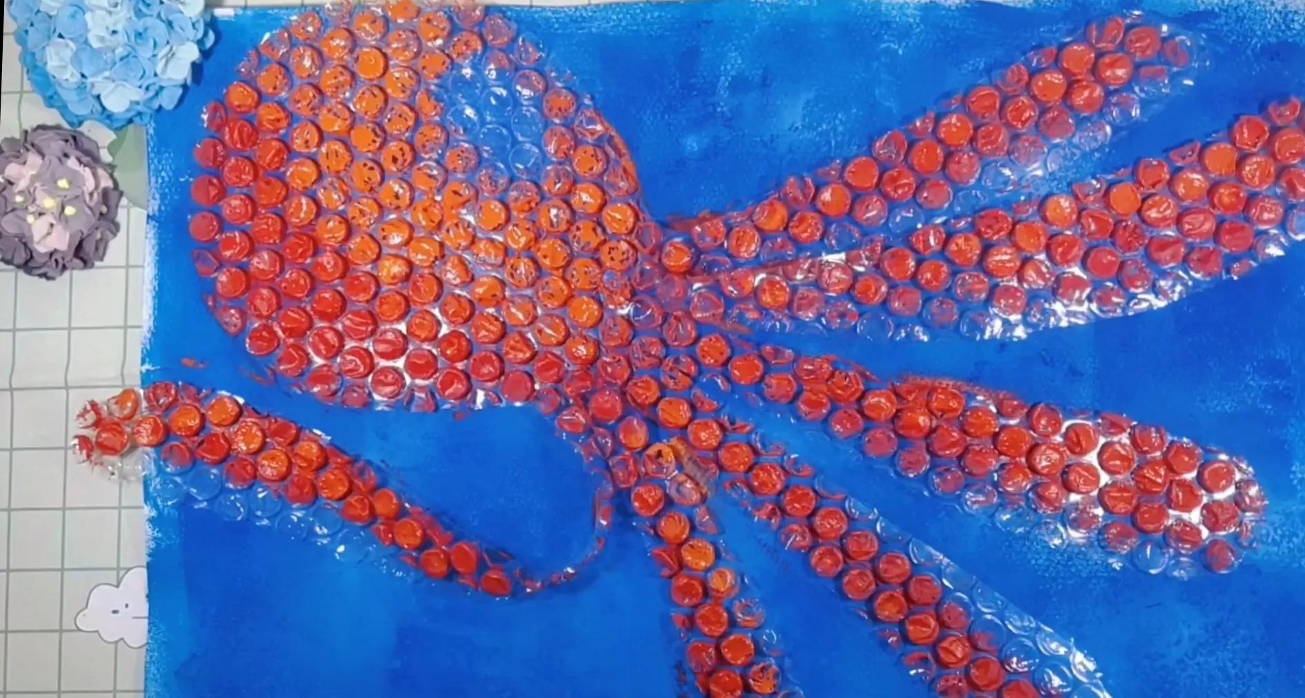 儿童画教程：柔软的章鱼