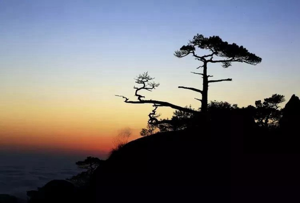 黄山日出自然人文地理摄影,黄山冬雪冬景