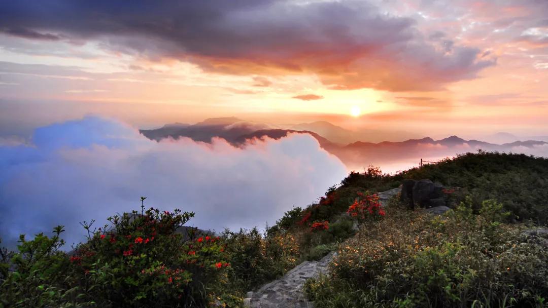 姑婆山仙山真脸观景平台,姑婆山山顶真容