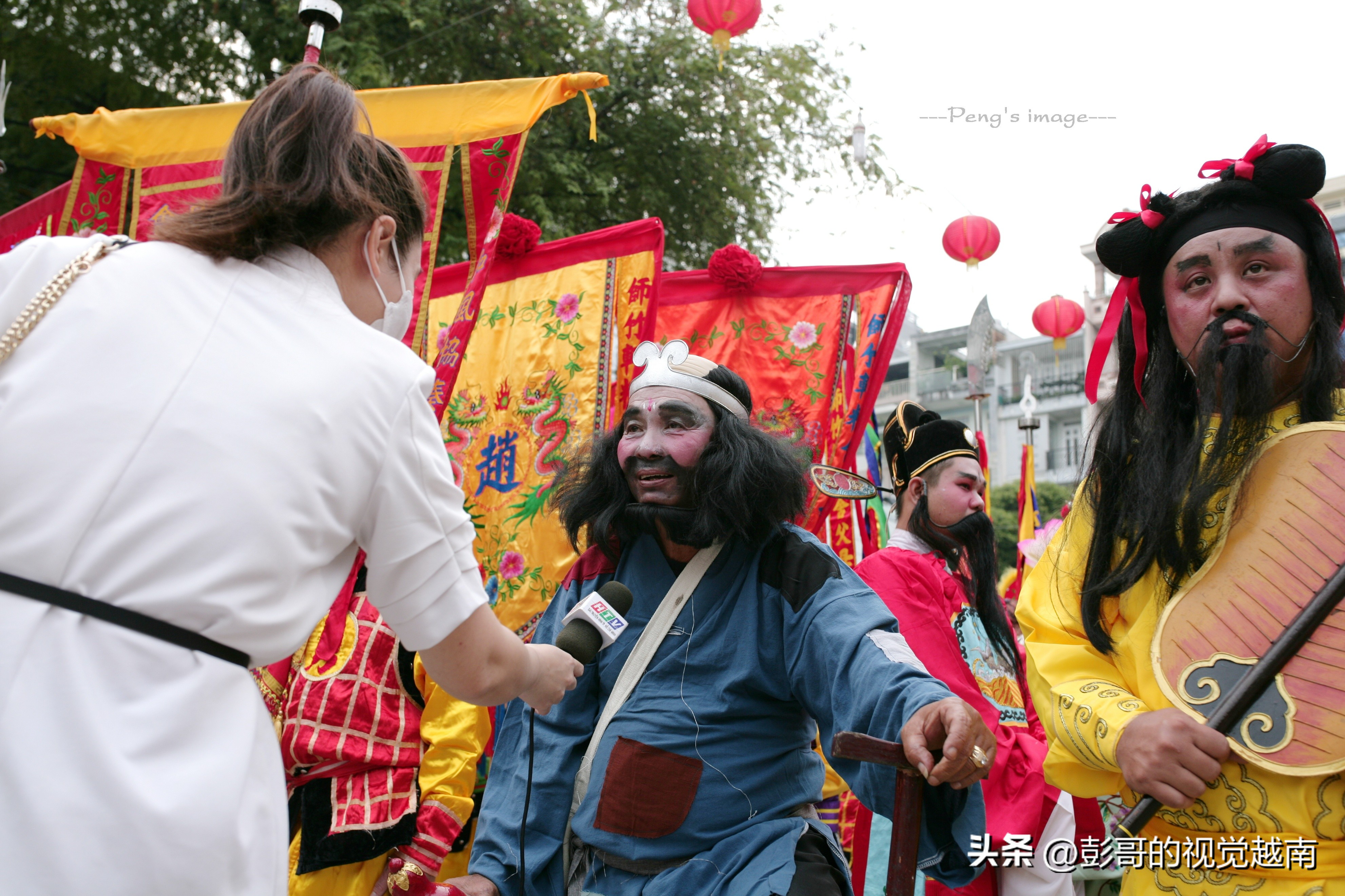 越南西貢華人的【恭請關聖帝君聖駕出遊】活動。