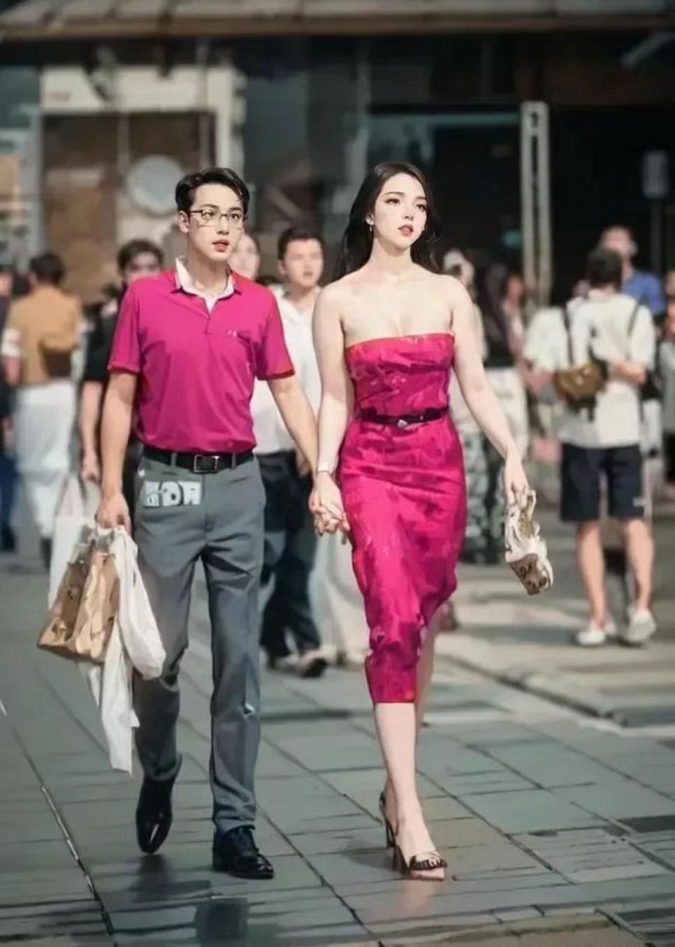 成都太古里模仿秀孕妇照,太古里街拍事件模仿秀