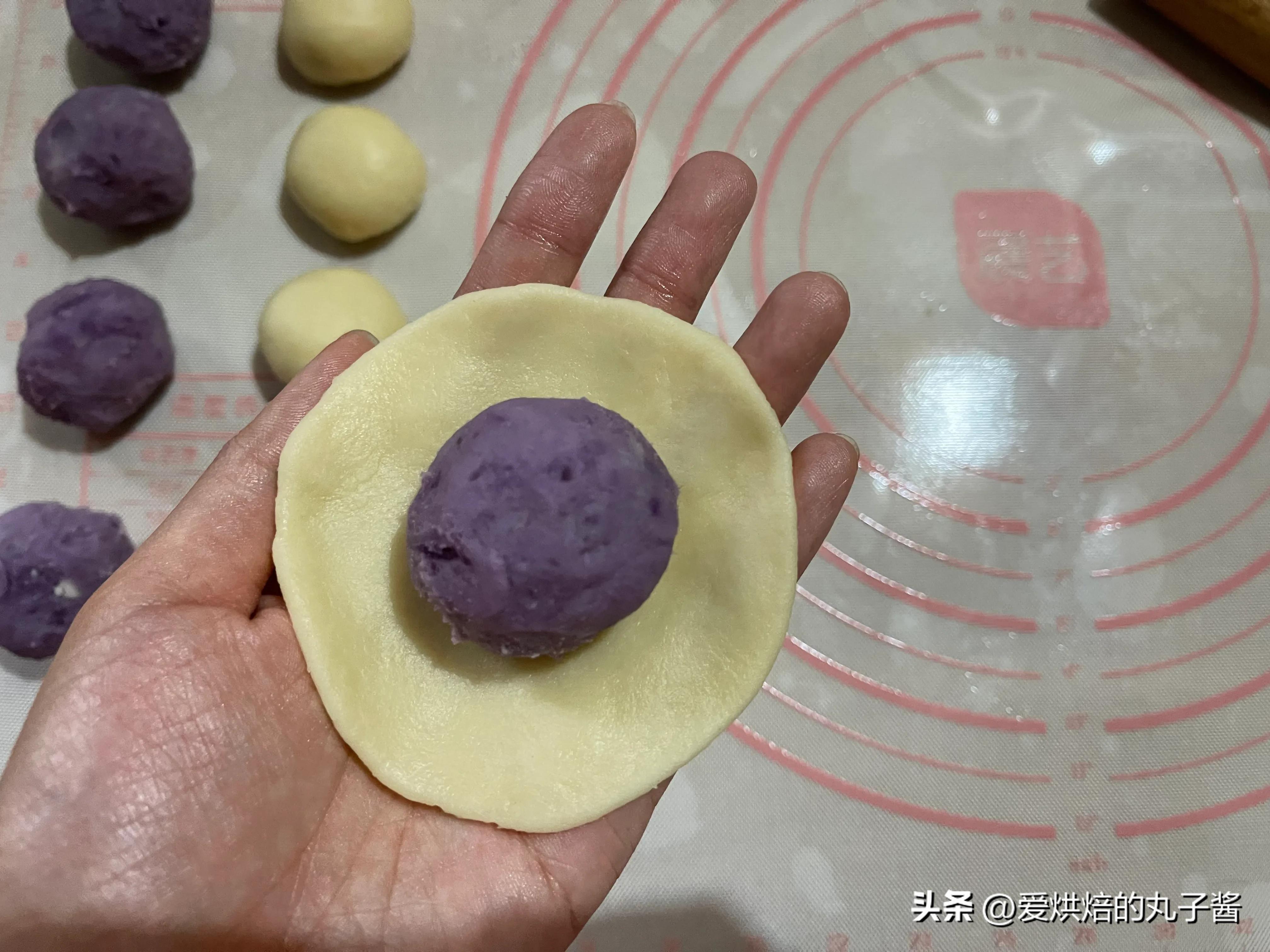 香酥可口巨好吃的酥皮芋泥饼,芋泥饼做法外皮软糯