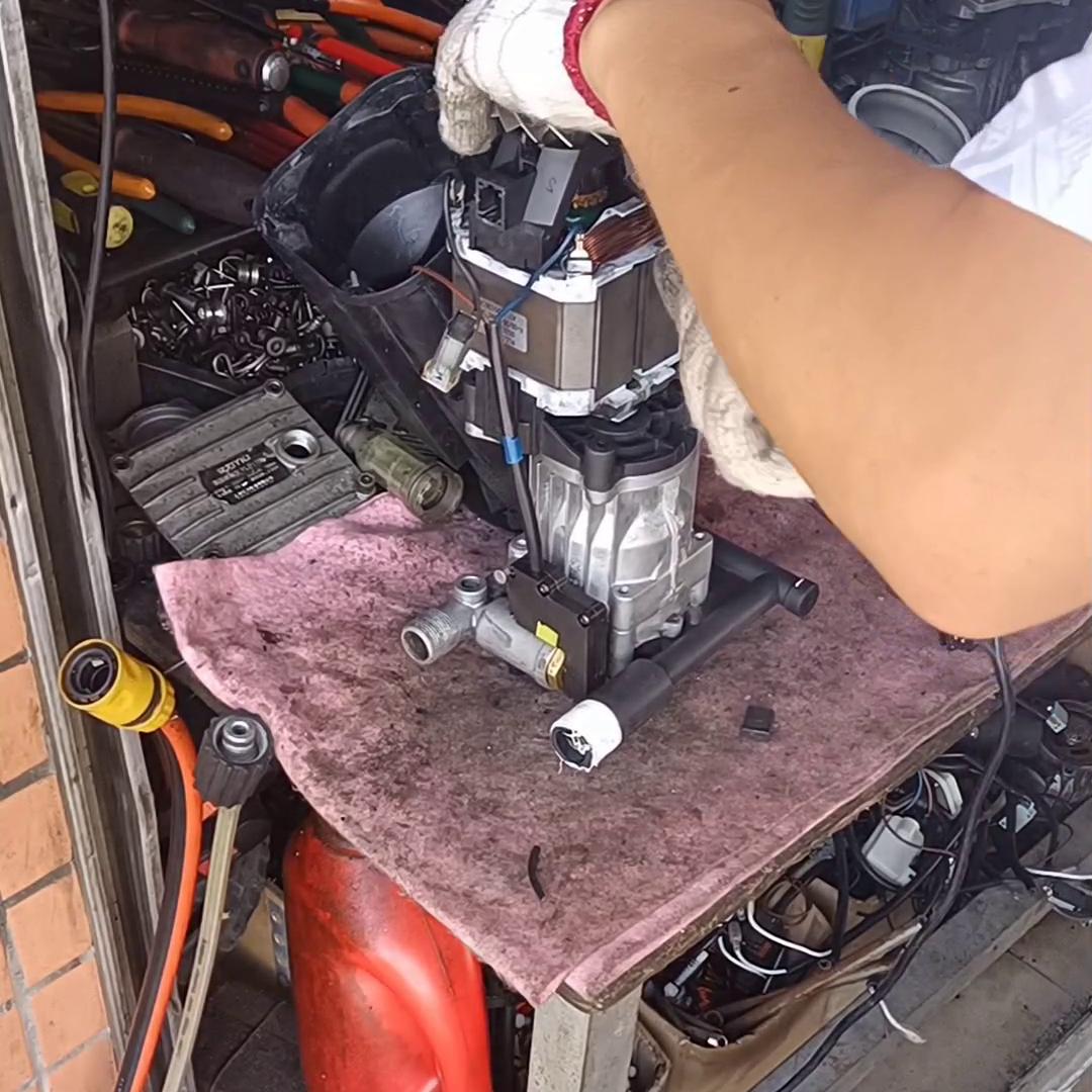 高压水枪串激电机维修,亿力5系洗车机一直加压不停