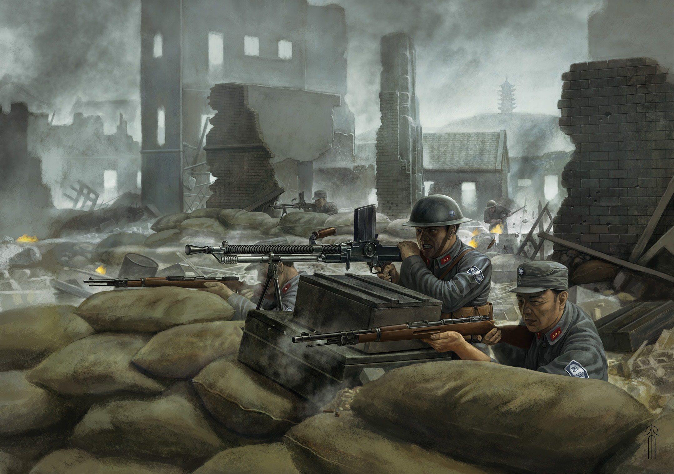 一战歼灭国军五大主力兵团,国军74军打垮日军一个师团