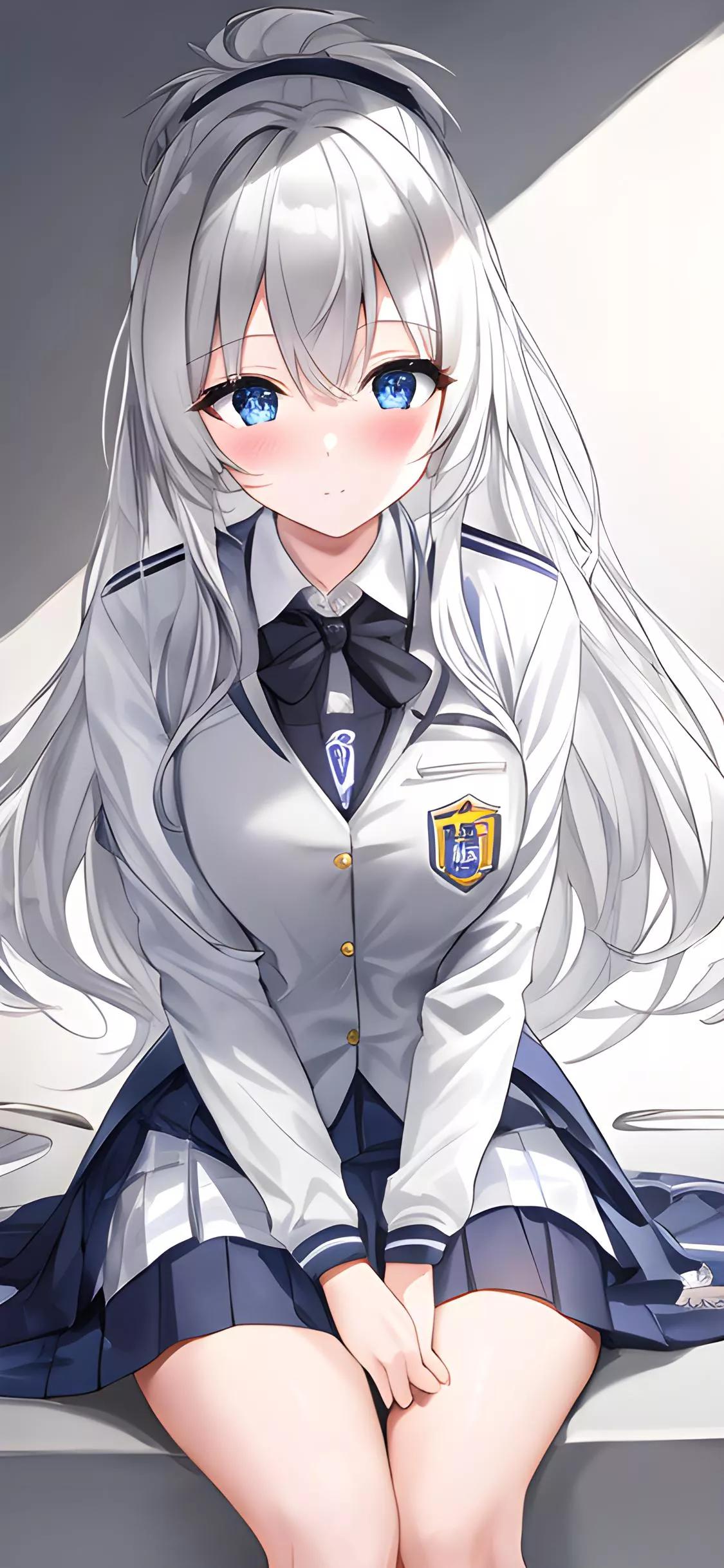 ai壁纸校服,学院风洋气衬衫儿童画