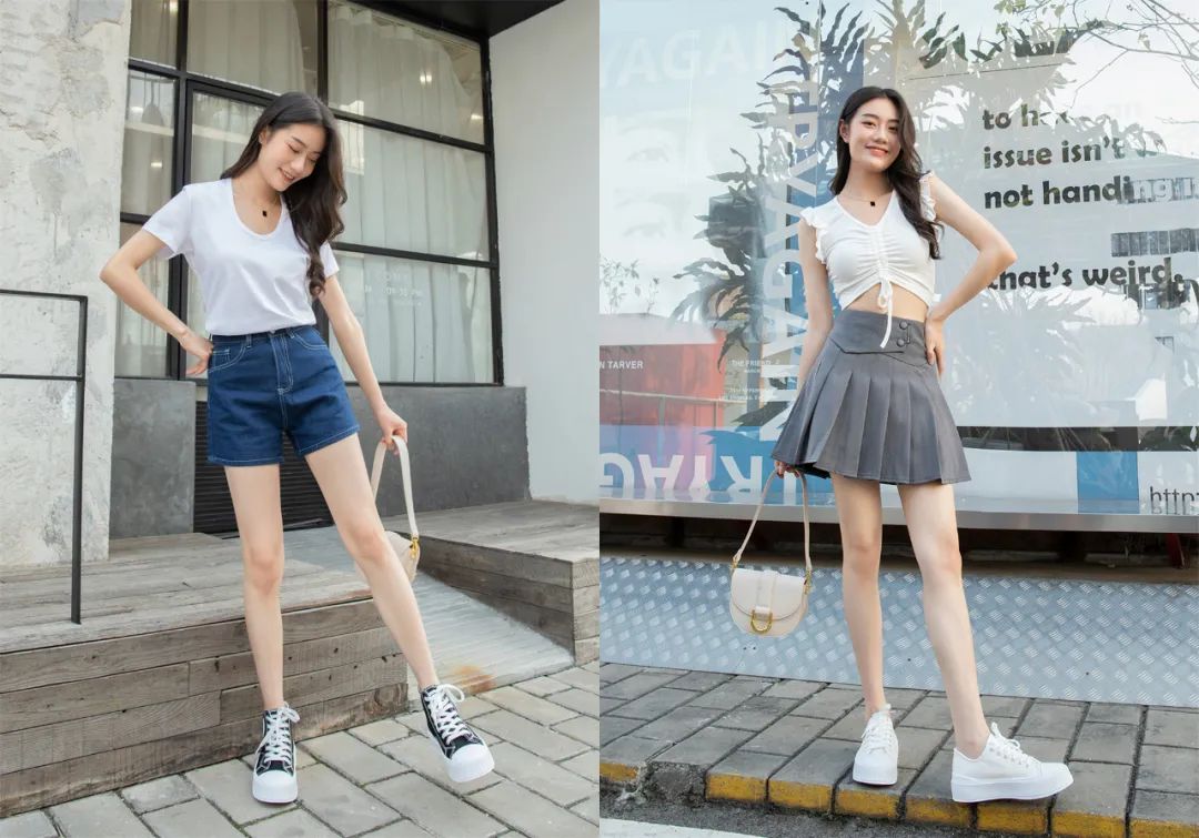 帆布鞋穿搭显瘦,时尚帆布鞋休闲百搭时髦又减龄