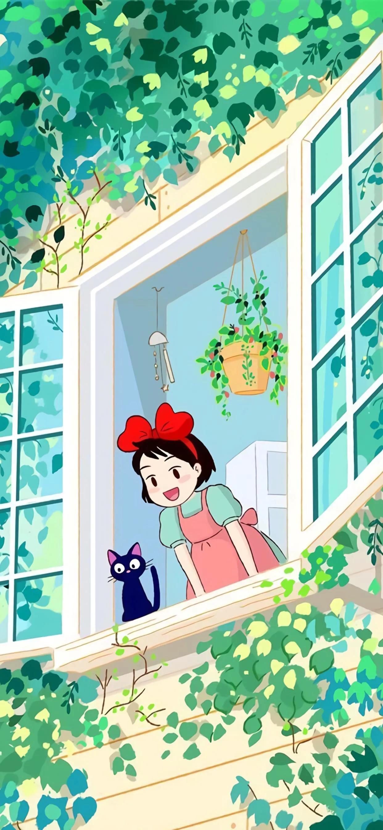 减肥壁纸手机超清全面屏少女,减肥卡通可爱女孩壁纸