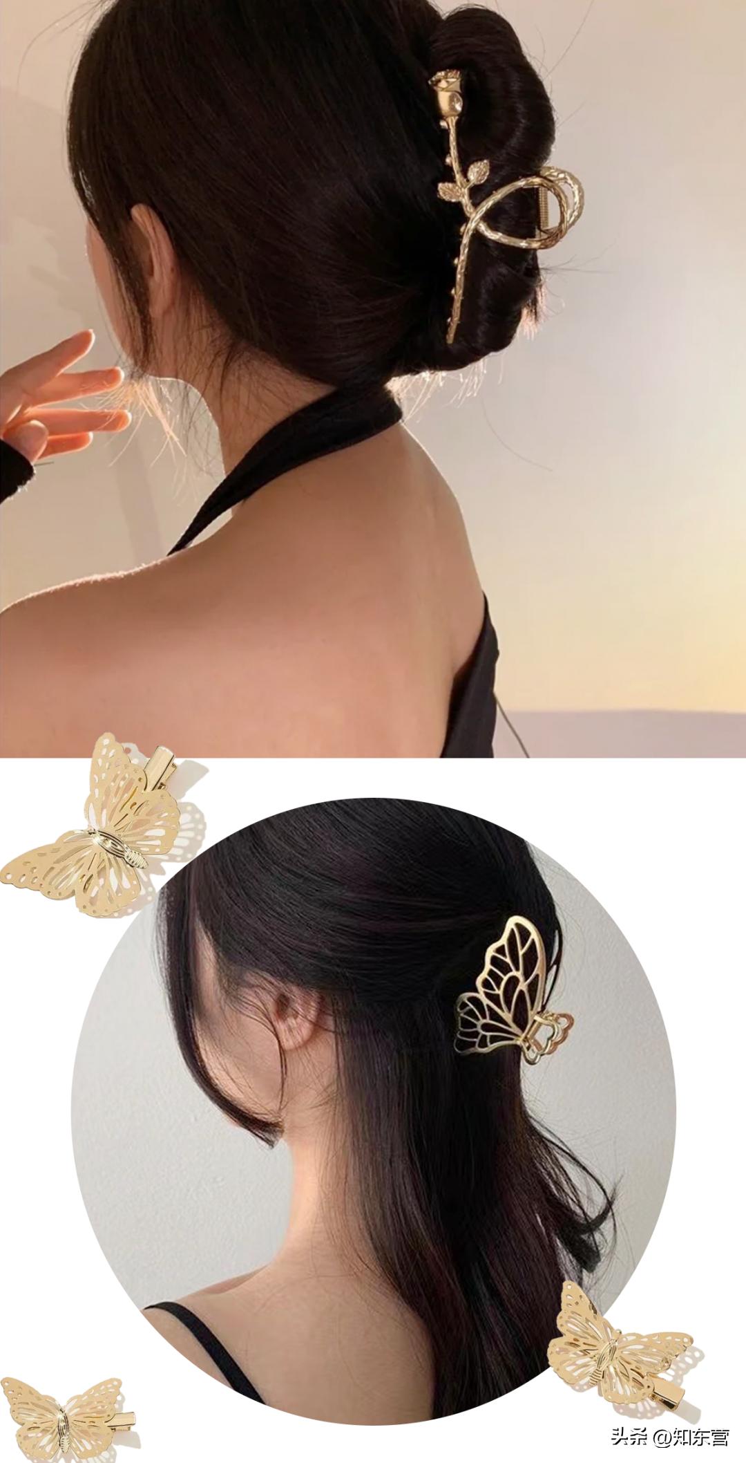 鲨鱼夹穿搭冬季,冬日必备鲨鱼夹夹法