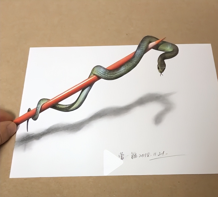 3D绘画牛人多厉害？画出真假难辨的“立体美女”，震惊500万网友