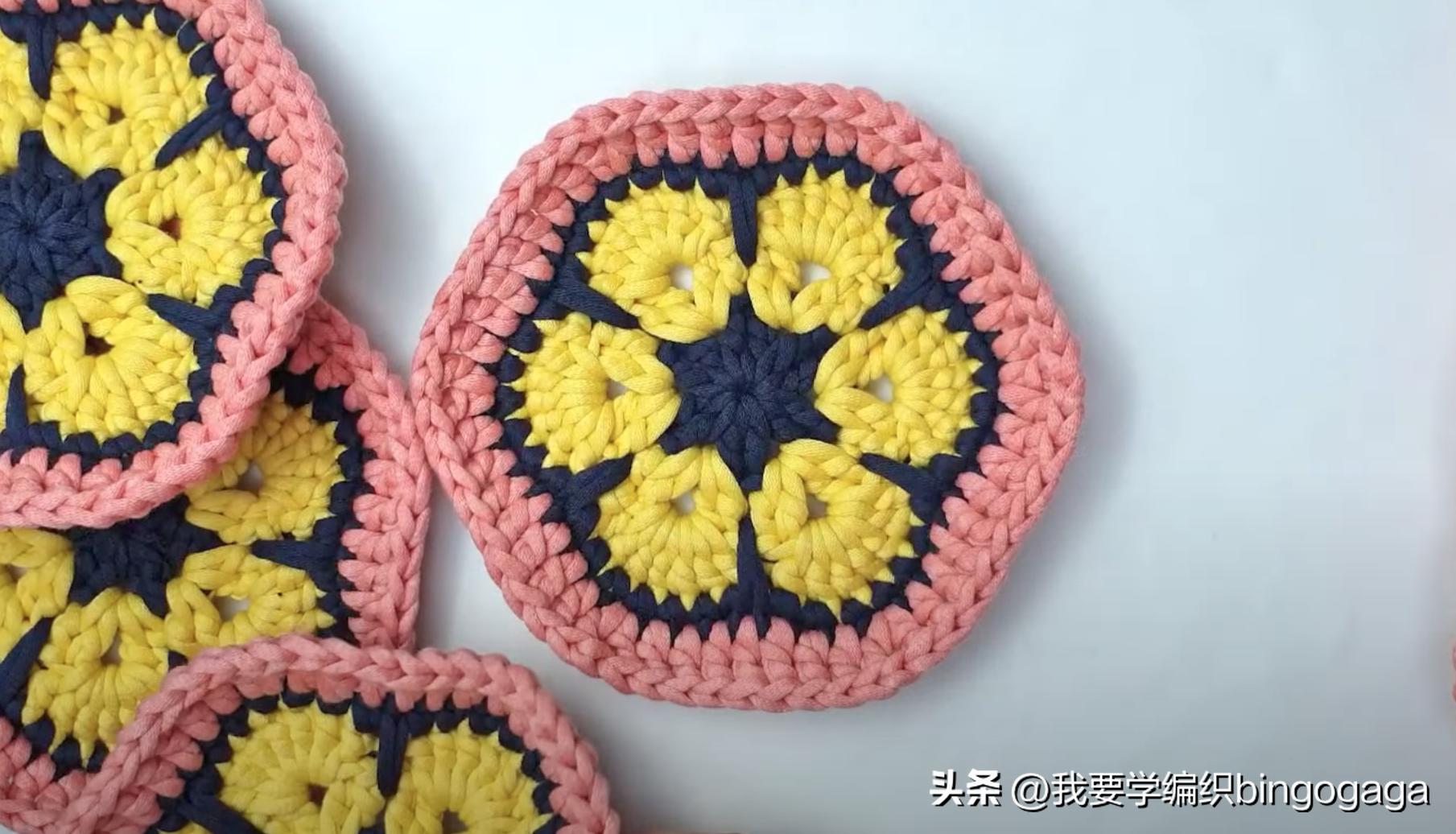 祖母方格小包包拼接编织教程,方形镂空小花包编织教程