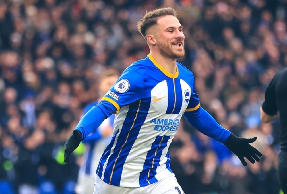 麦卡利斯特交换球衣,麦卡利斯特英超首球