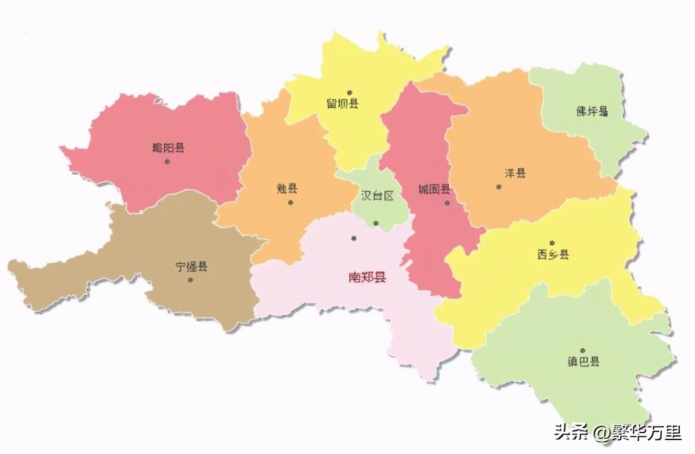 汉中市各区县城市面积,汉中市区划分图