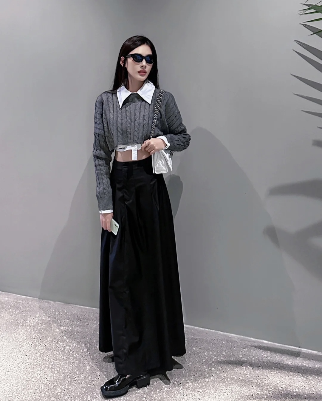 毛衣半身裙穿搭冬季图片,毛衣半身裙穿搭秋冬中长款维语版