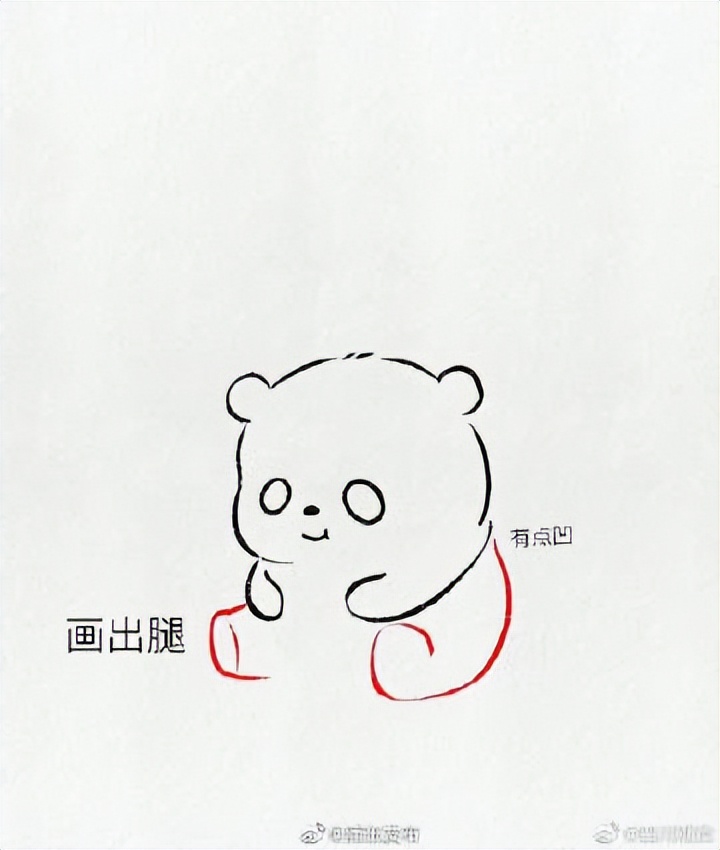 大熊猫一家吃竹子的简笔画,大熊猫简笔画简单又好看