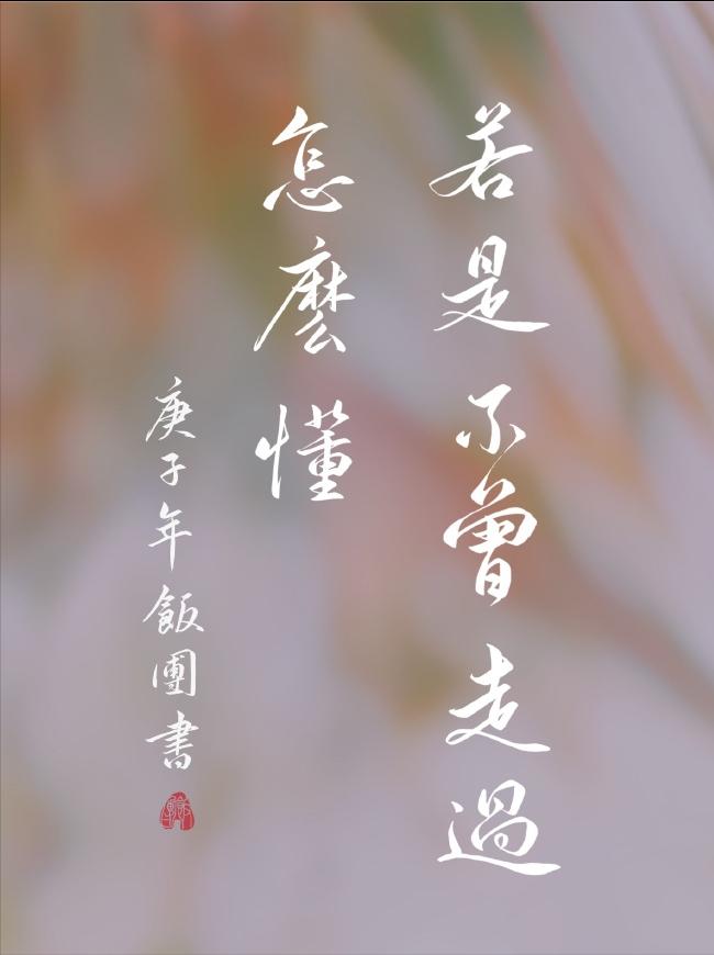 万物皆可回转苦涩终有回甘,在人生漫漫的路途中