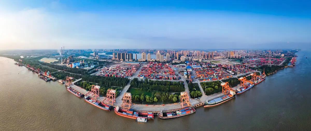 阳逻天然深水良港,阳逻长江深水良港