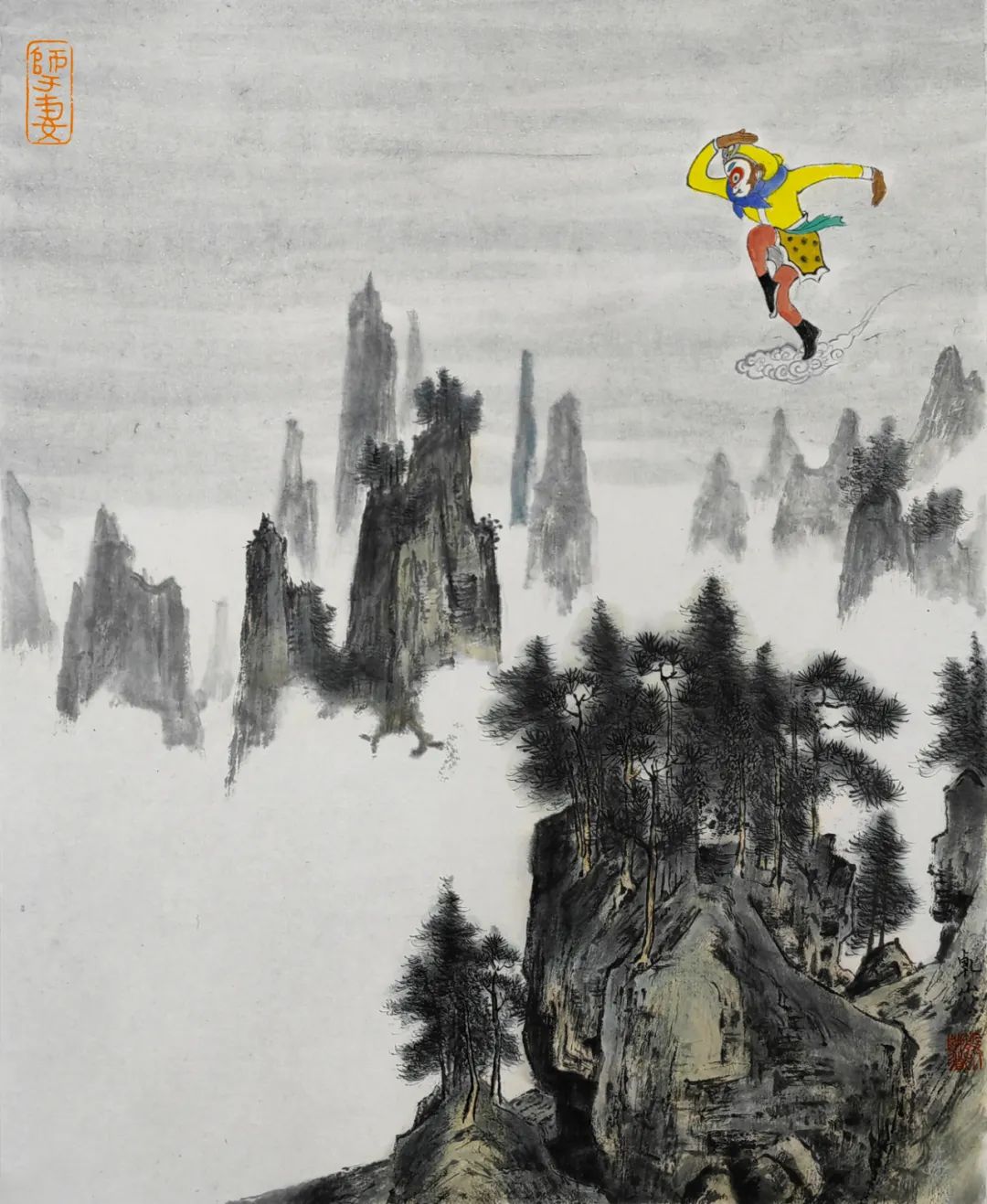 青年画家河北师范大学研究生力森作品欣赏—念依草堂第241期