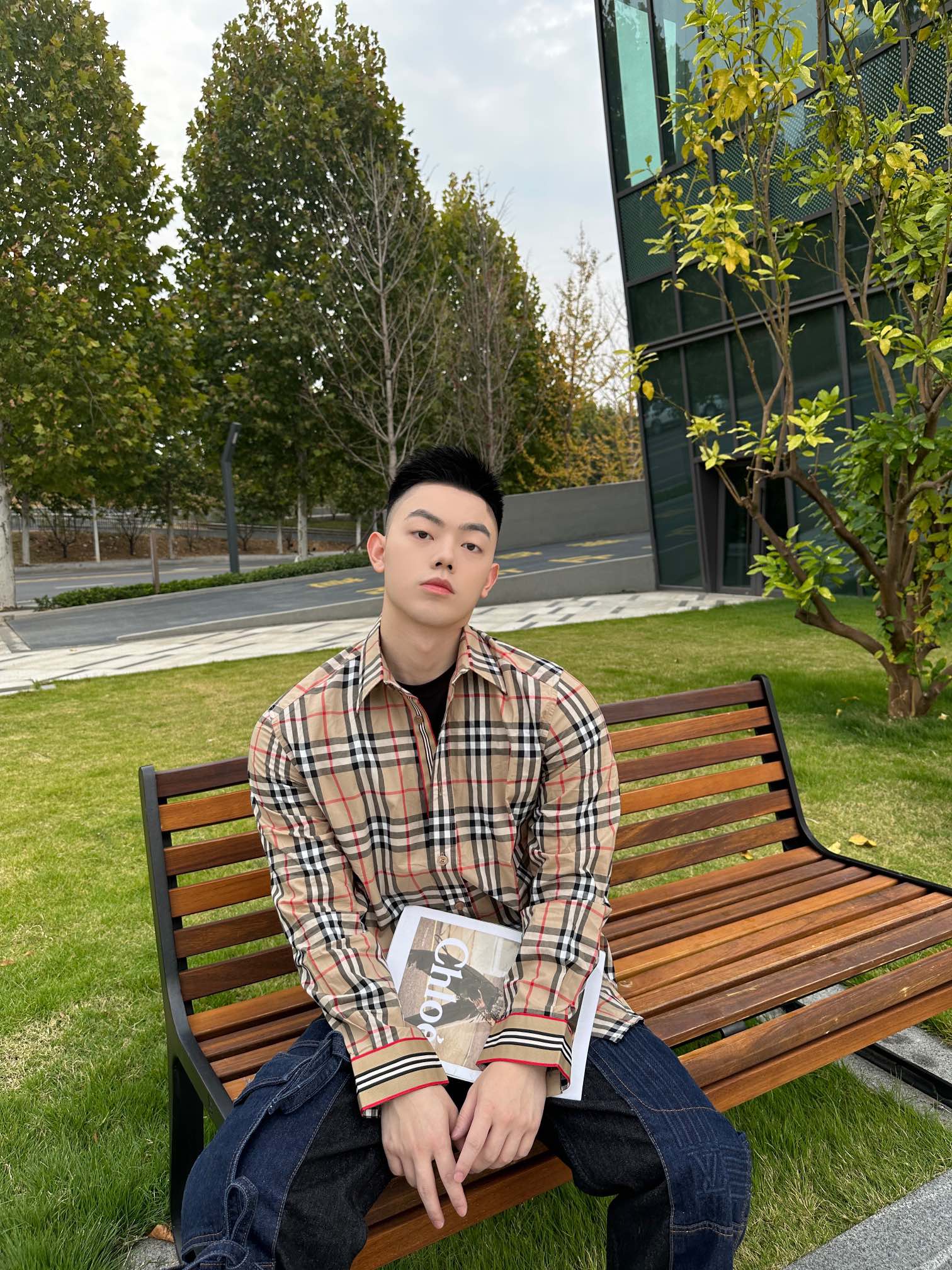 burberry长袖府绸衬衫门襟暗扣,burberry格纹字母衬衫