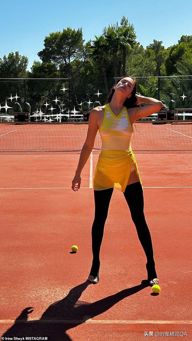 伊琳娜莎伊克和莱德利库伯度假,伊莉娜莎伊克米兰出街气场十足