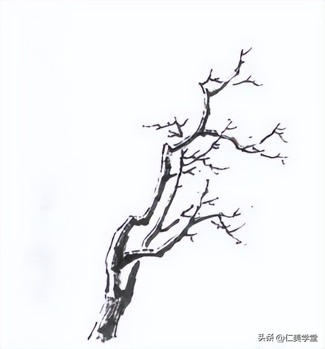 冬日雪景画法,冬季雪景松树的画法