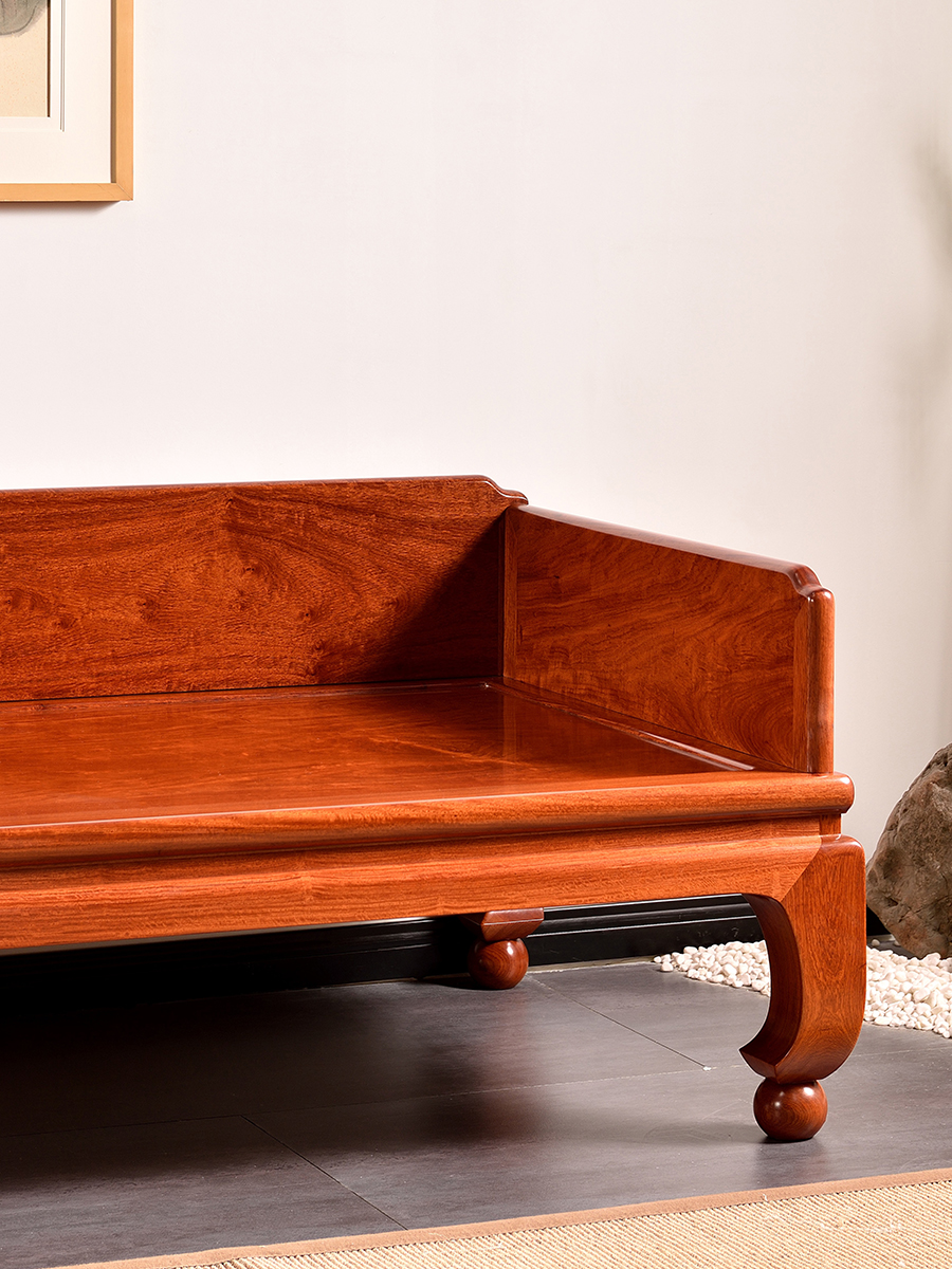 三围独板罗汉床半成品,明式三围独板罗汉床两件套