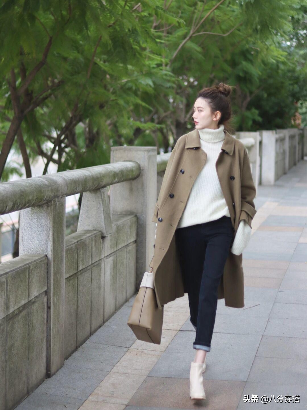 冬天不知道怎么穿衣服好看,几款毛呢外套穿着保暖彰显女人味