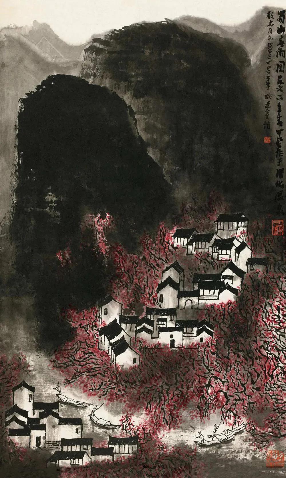 杏花春雨江南画赏析,鉴赏山水画诗词