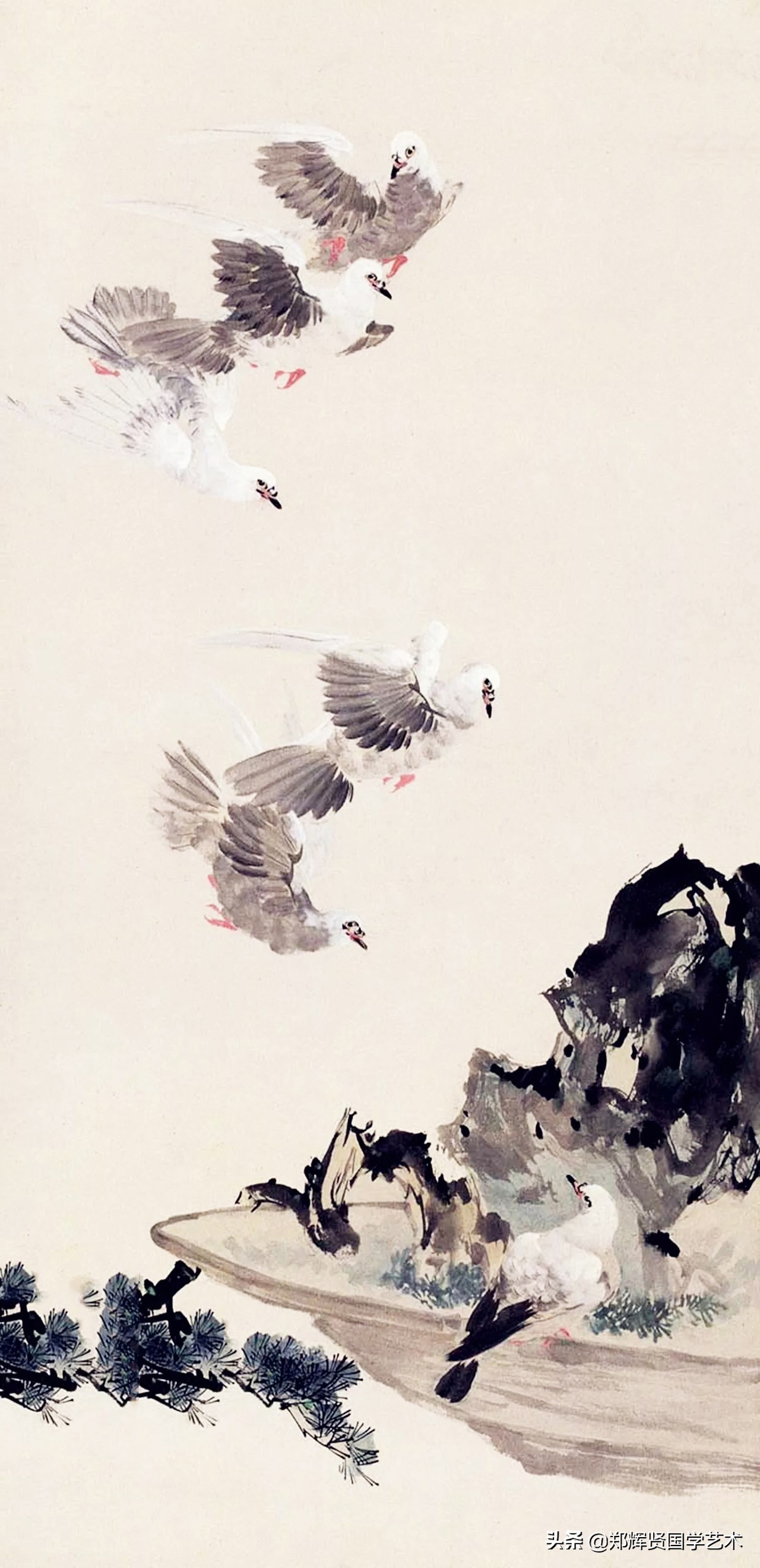 下瑶台，次第开，引得群蜂众蝶舞徘徊