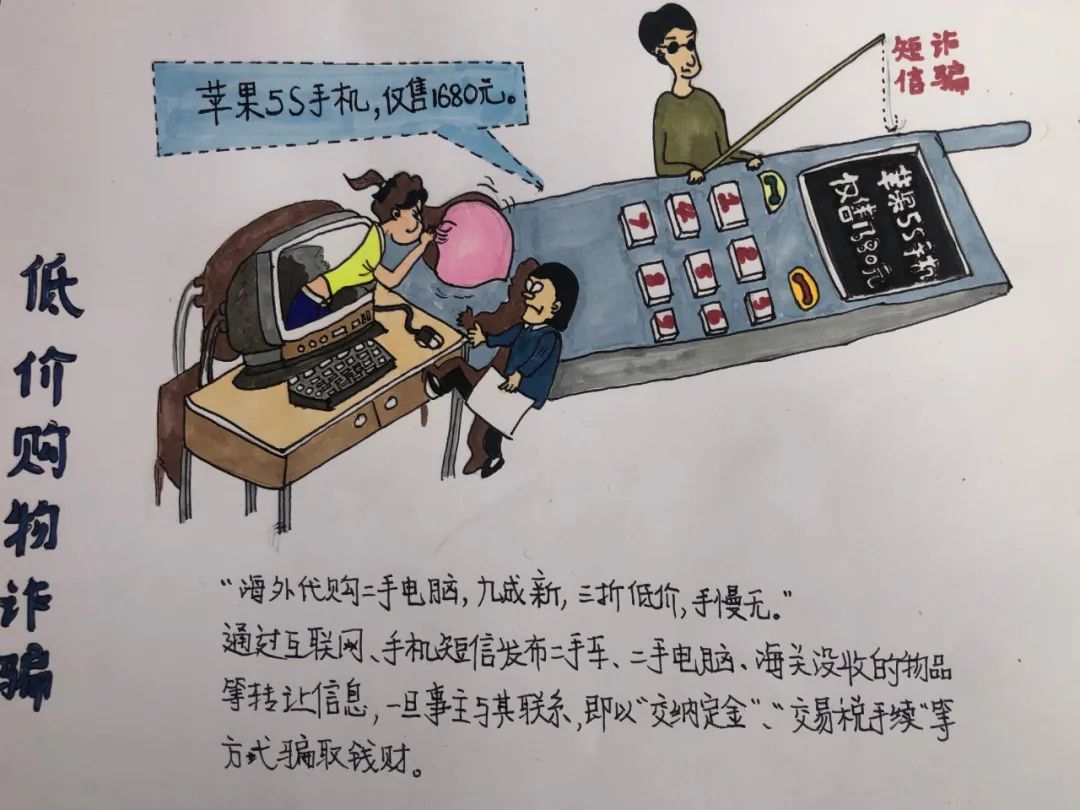 反诈防骗漫画图片,老人画1700幅反诈漫画