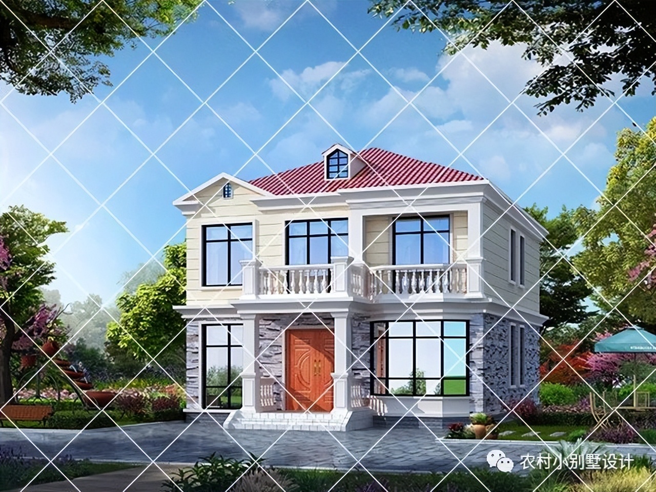 15套占地不足80平方二层农村自建房别墅设计；小宅基地玩出大花样