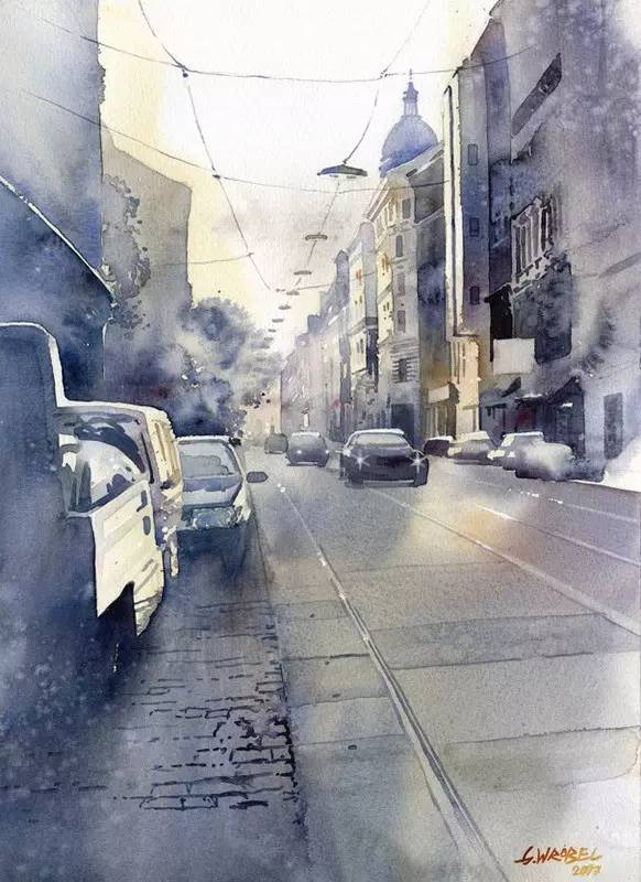 世界顶级水彩画家作品欣赏,世界水彩画大师三巨头的作品欣赏