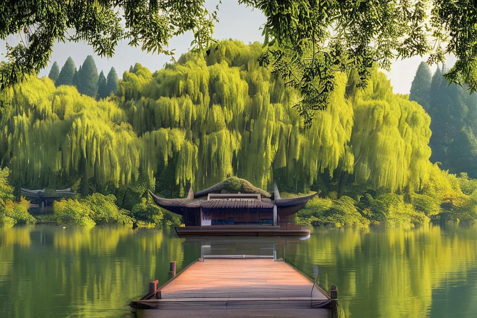 西湖美景图高清壁纸,手机壁纸西湖高清自然风景图片