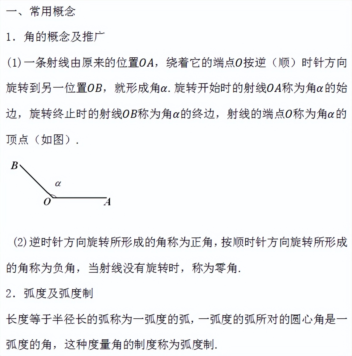 高中数学需要用到的初中数学公式,高中数学必修一三角函数数学公式