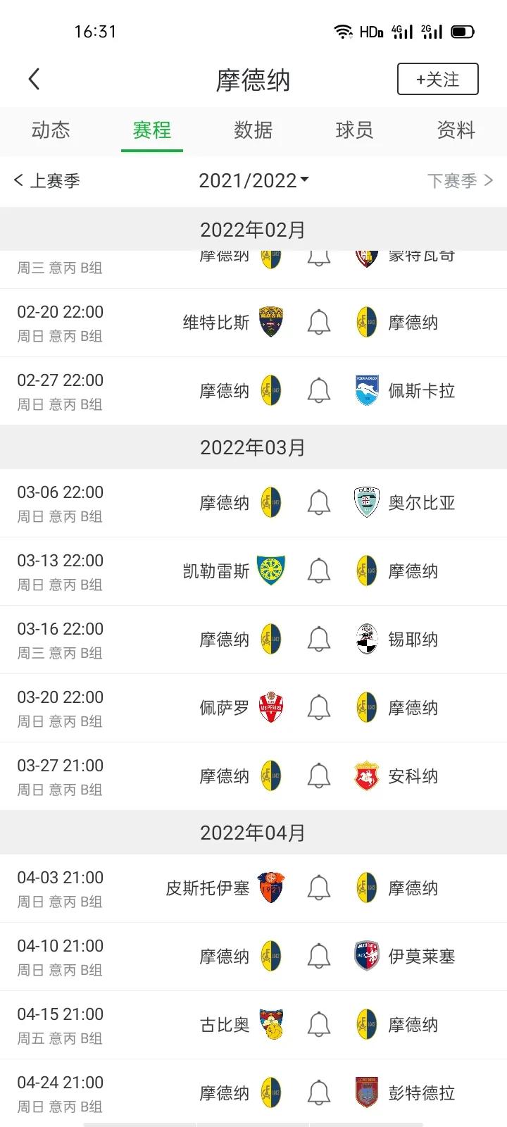 意甲摩德纳,忆那些年