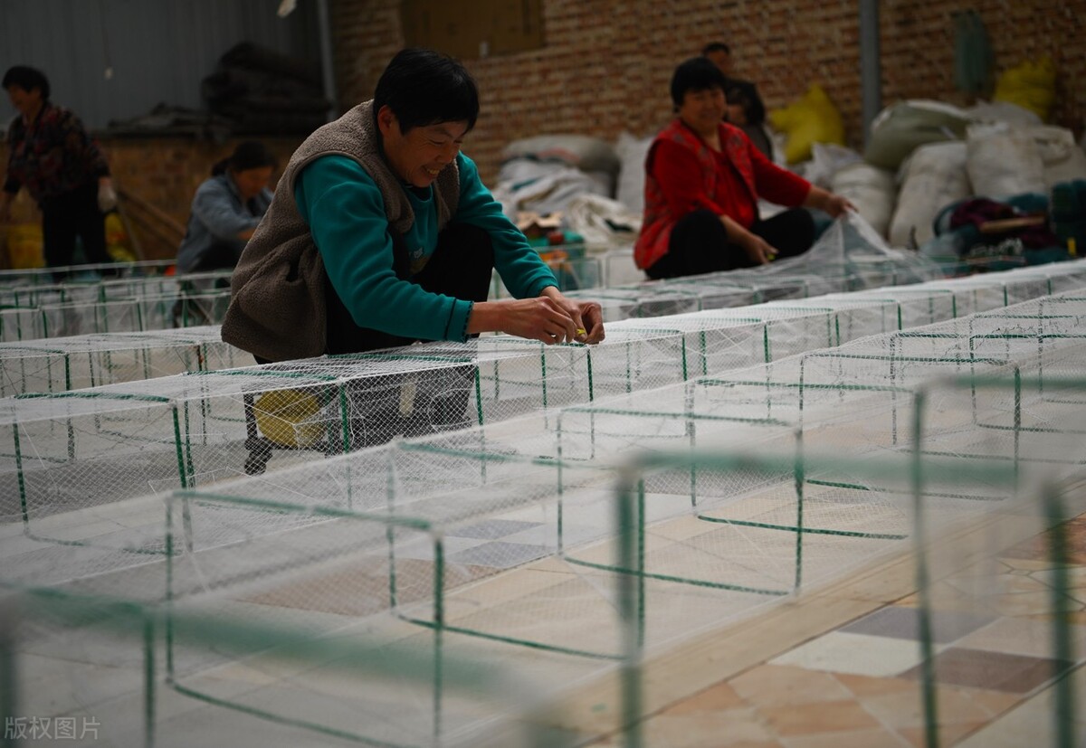 山东聊城引领“巾帼车间”，妇女加工渔网忙，每天收入60元左右